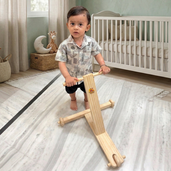 Googoos Handmade Traditional Wooden Push Wagon