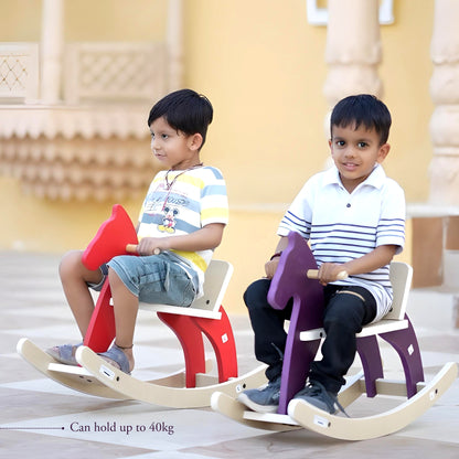 Googoos Handmade Traditional Wooden Rocking Horse (Chetak)