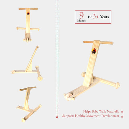 Googoos Handmade Traditional Wooden Push Wagon