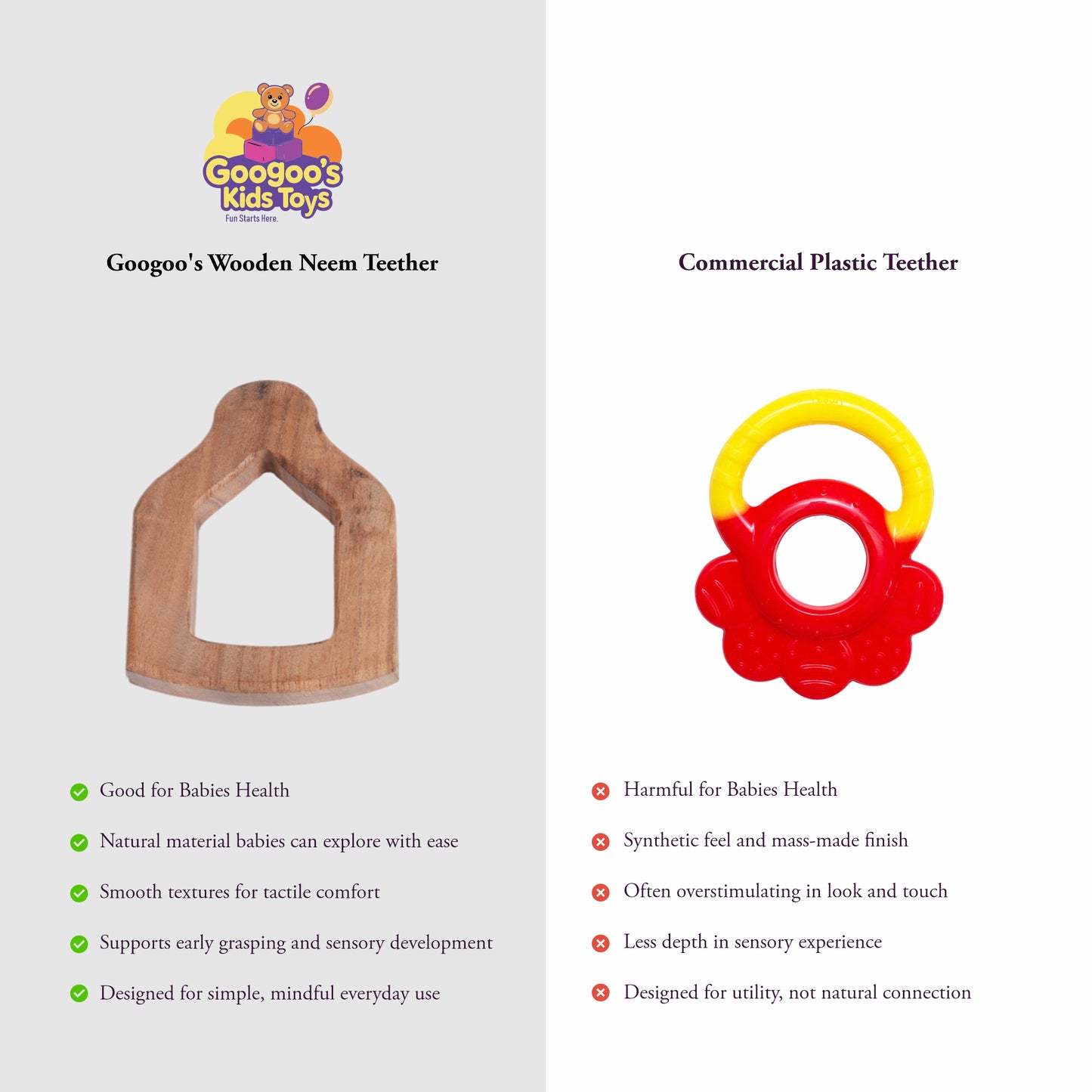 Googoos Neem Wooden Teether