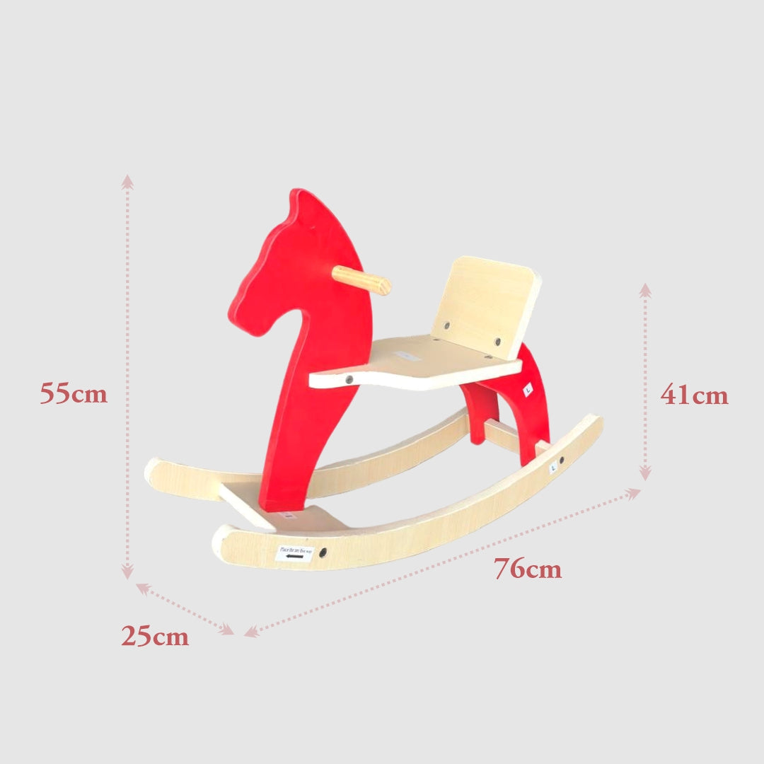 Googoos Handmade Traditional Wooden Rocking Horse (Chetak)